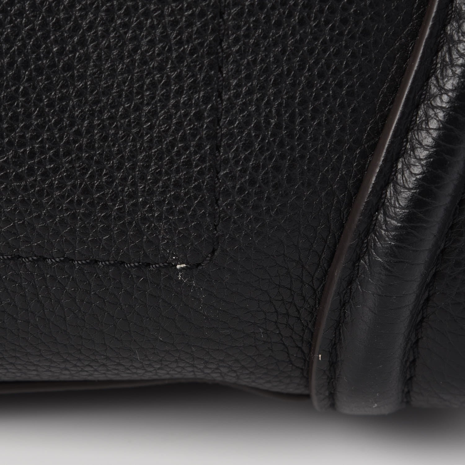 Celine Drummed Calfskin Mini Luggage Black 9 of 14