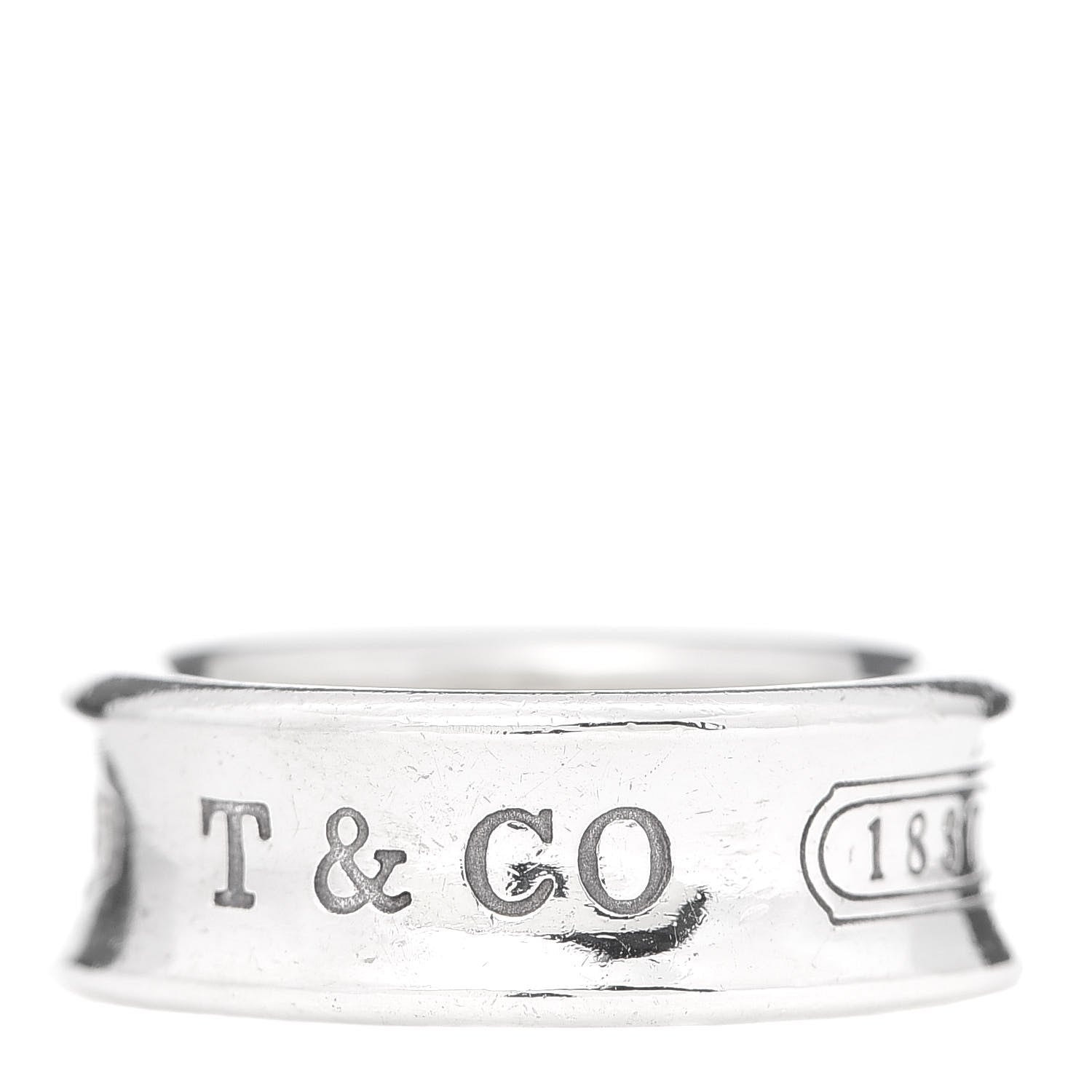 Tiffany Sterling Silver 1837 Band Ring 50 5.25 1 of 4