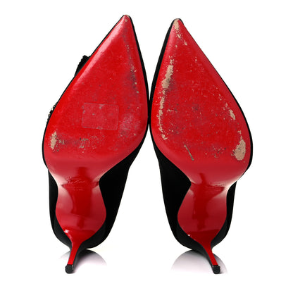 Christian Louboutin Velvet Madame Menule Bow 100 Pumps 41.5 Black 5 of 9