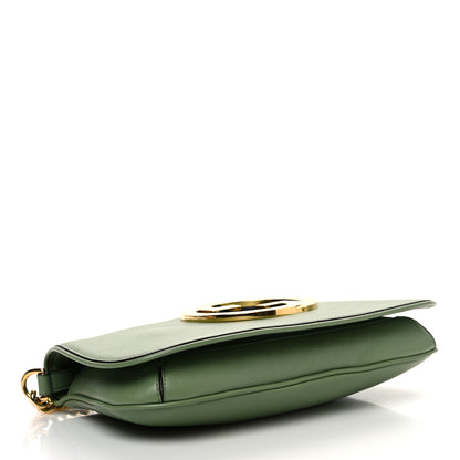 Gucci Roxy Calfskin Blondie Chain Shoulder Flap Bag Salamander Green 4 of 12