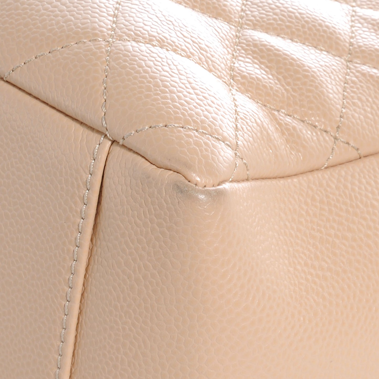 Caviar Quilted Grand Shopping Tote GST Beige