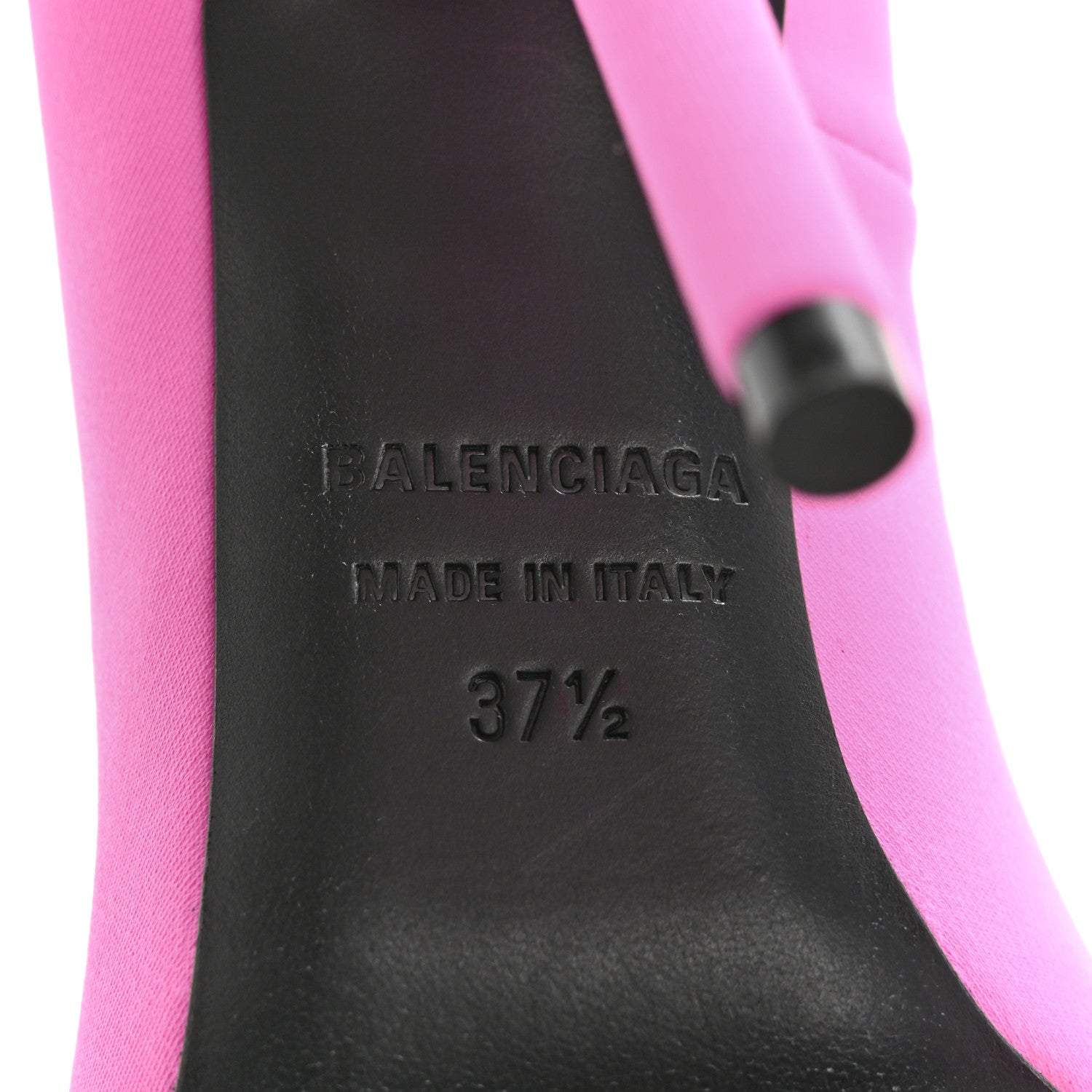 Balenciaga Spandex Knife Pointed 110mm Pumps 37.5 Fluo Pink 8 of 9