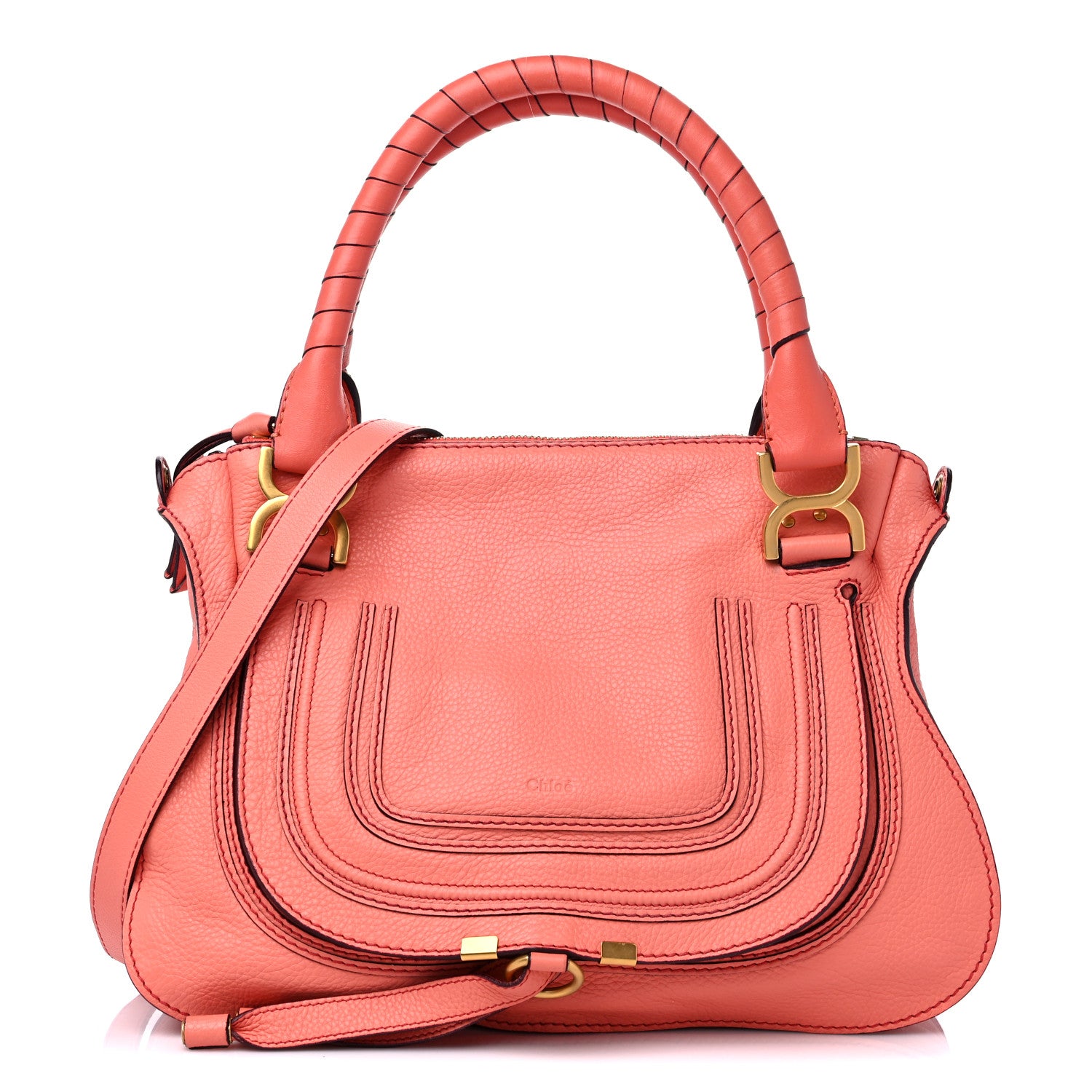 Chloe Calfskin Medium Marcie Satchel Pink 1 of 12