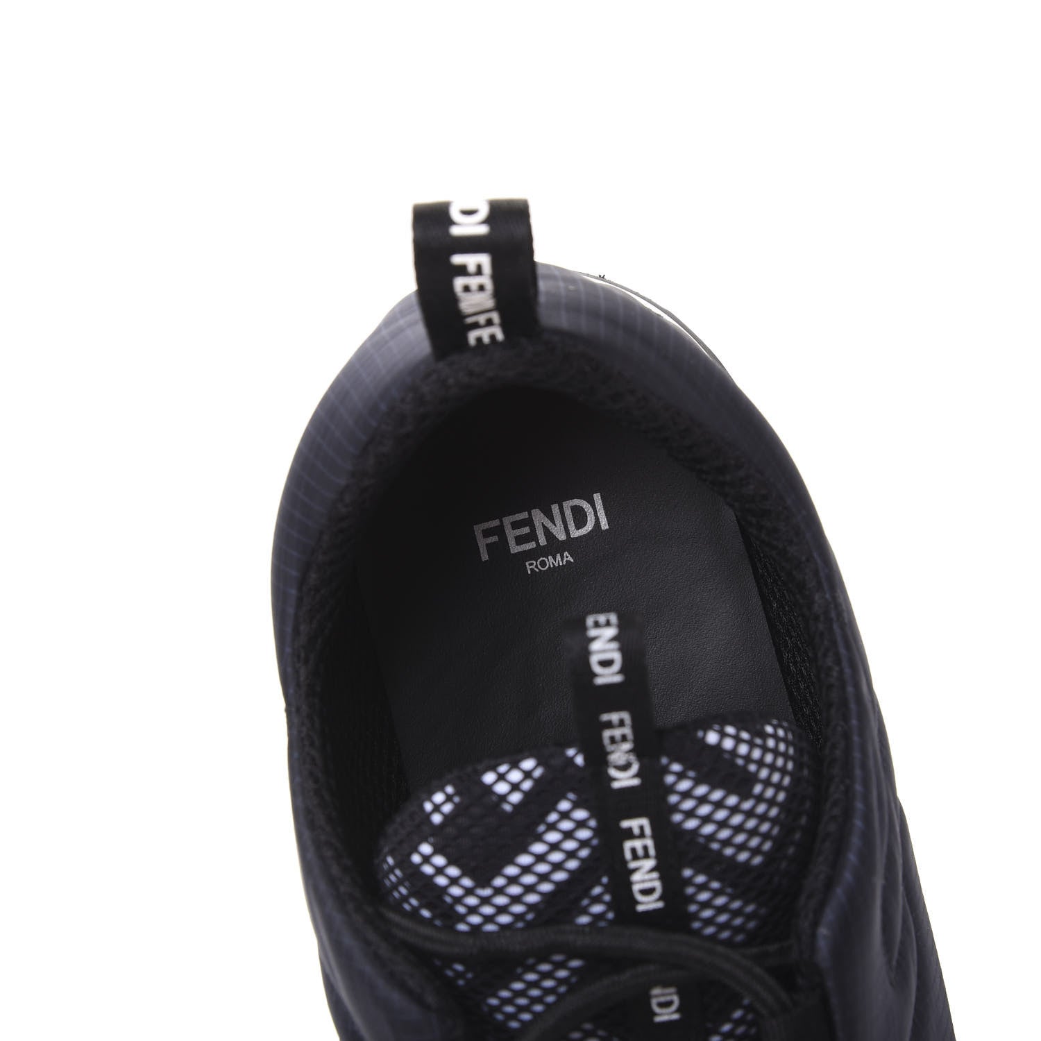 Fendi Nylon Womens FFreedom Sneakers 41 Blue Scuro Black White 7 of 11