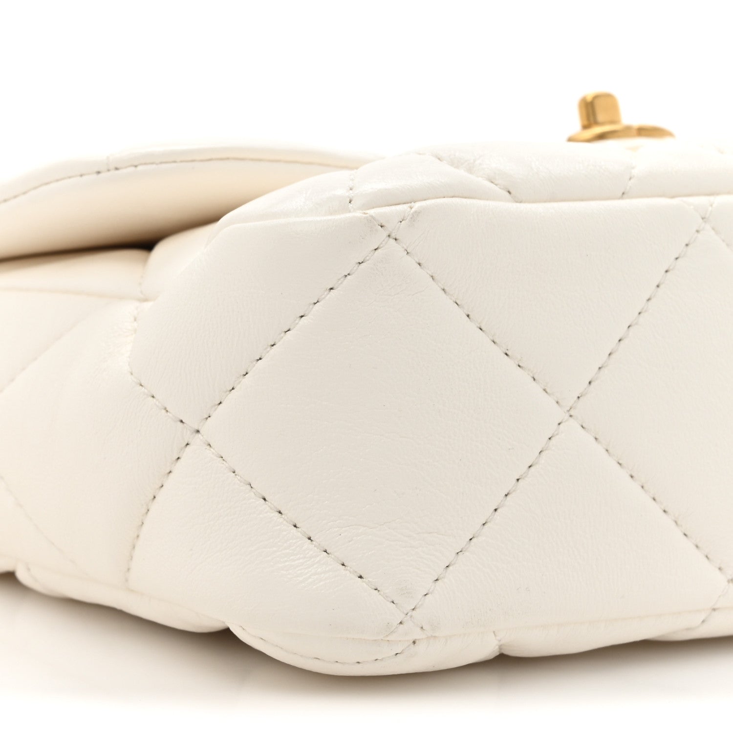 Chanel Lambskin Plexiglass Quilted Coco Love Flap White 10 of 12