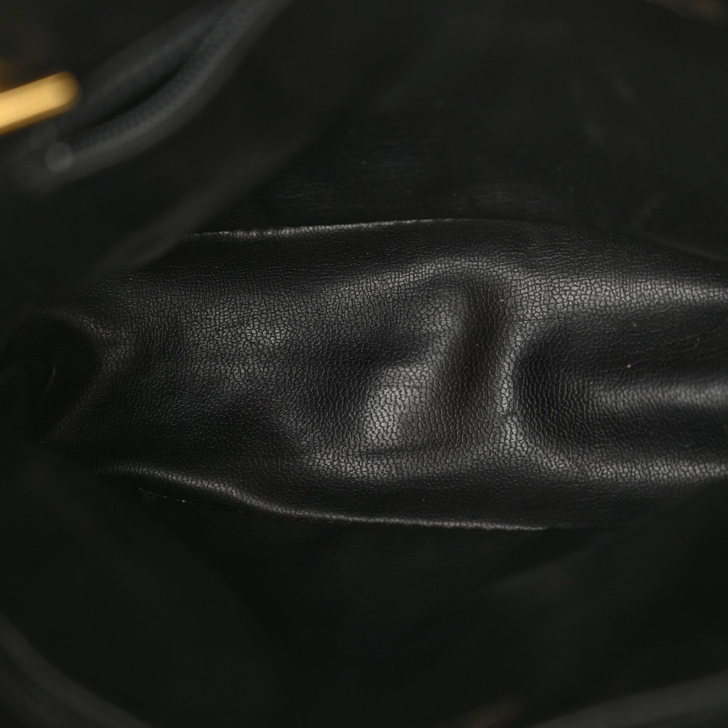 Lambskin Quilted Shoulder Bag Black