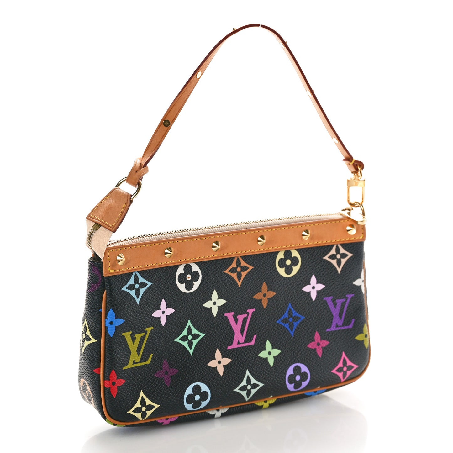 Monogram Multicolor Pochette Accessories Black