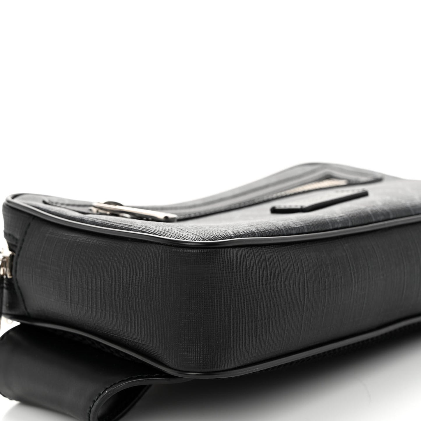 Soft GG Supreme Monogram Web Belt Bag Black Grey