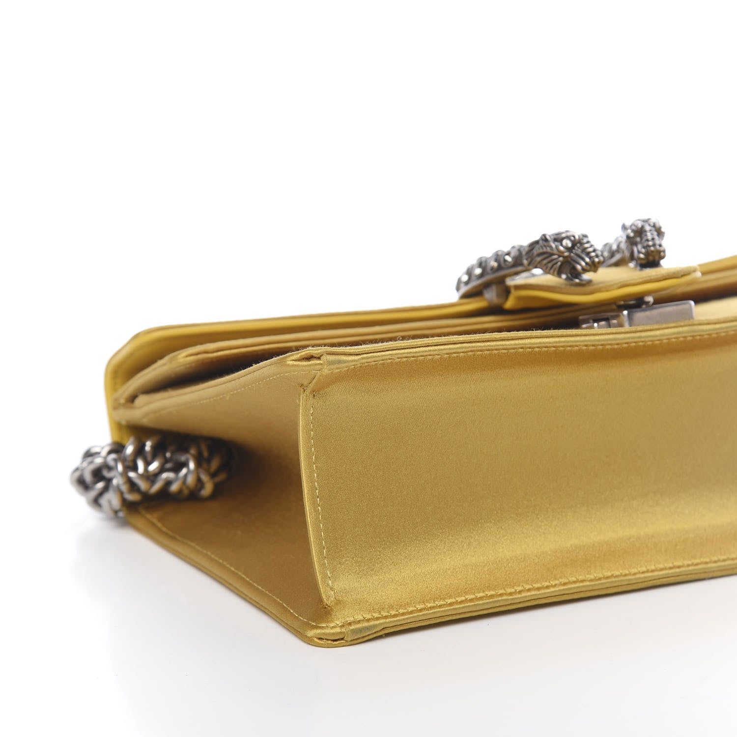 Gucci Satin Silk Crystal Small Dionysus Shoulder Bag Gold Black Diamond 8 of 12