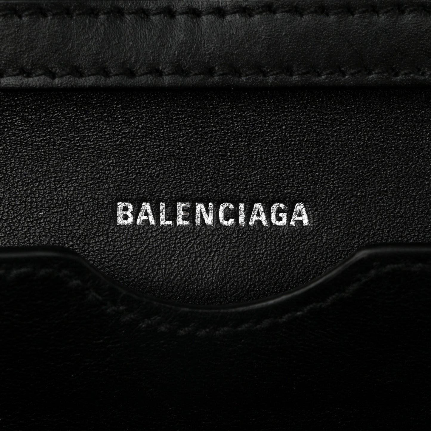 Shiny Box Calfskin Small B Bag Balenciaga Black