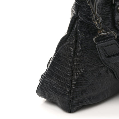 Balenciaga Calfskin Lizard Embossed Classic Hardware First Black 12 of 12