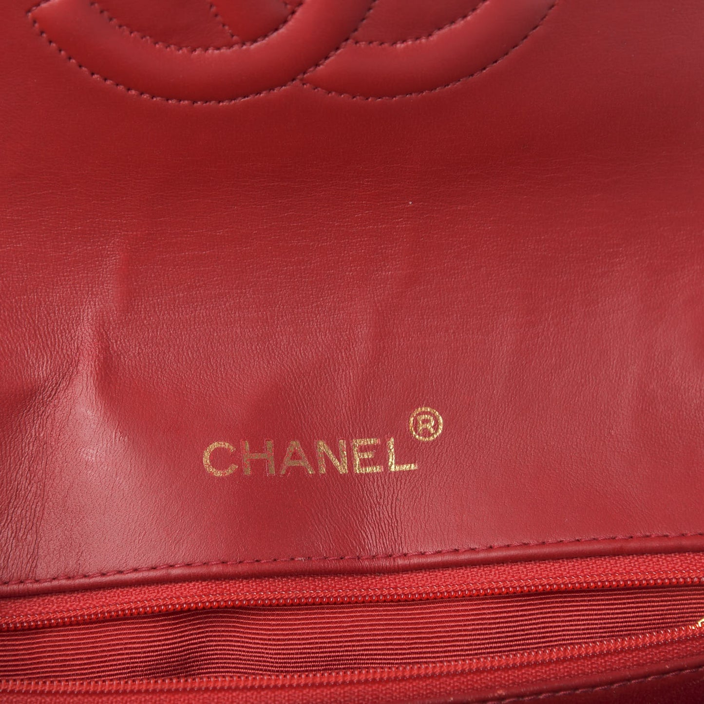Lambskin Quilted Small Single Flap Red