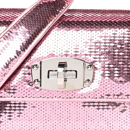 Miu Miu Paillettes Sequin Cleo Top Handle Rosa 6 of 8