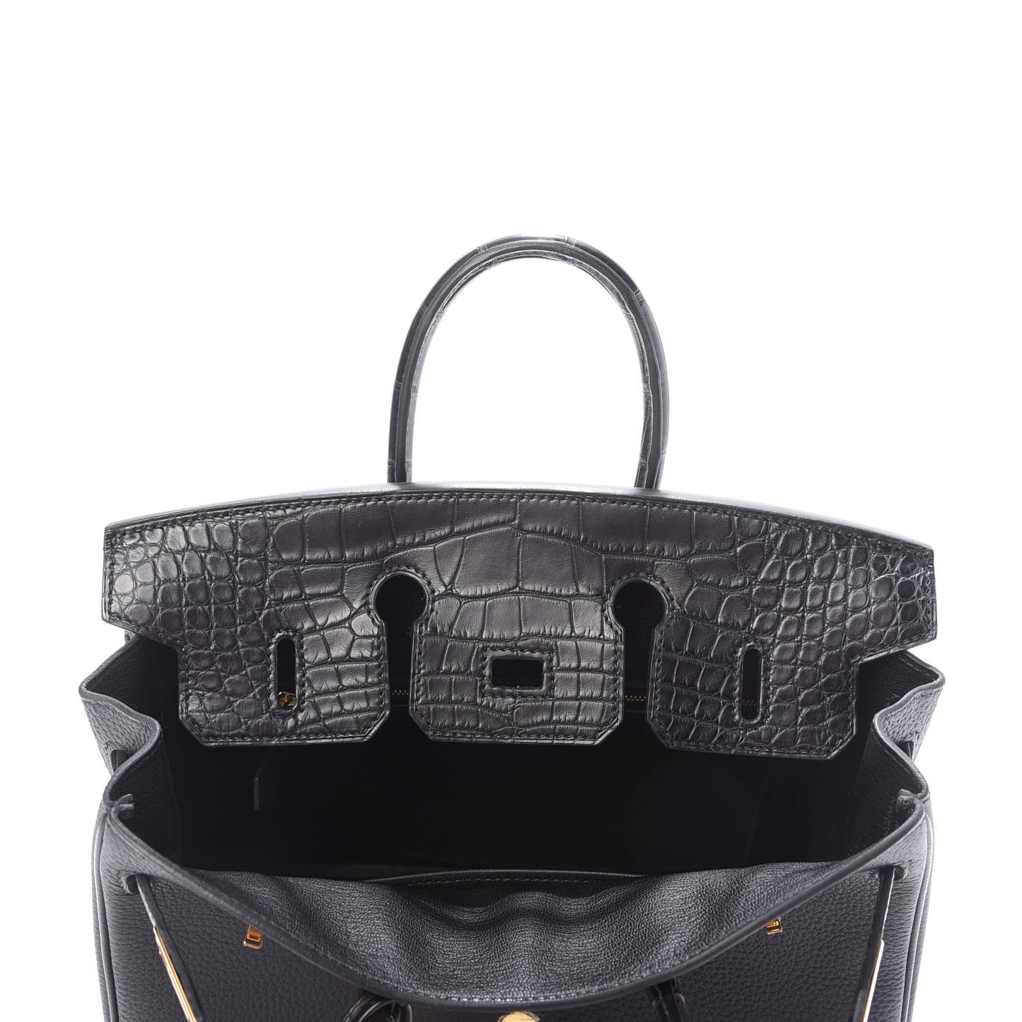 Togo Matte Alligator Birkin Touch 25 Black