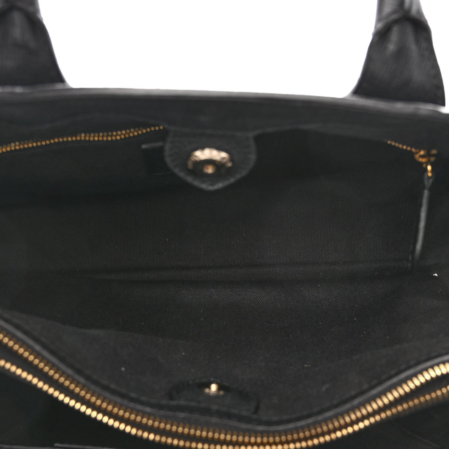Burberry Grainy Calfskin House Check Medium Banner Tote Black 5 of 13