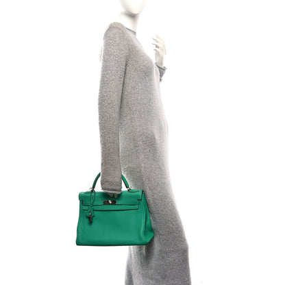 Hermes Taurillon Clemence Kelly Retourne 32 Menthe 2 of 10