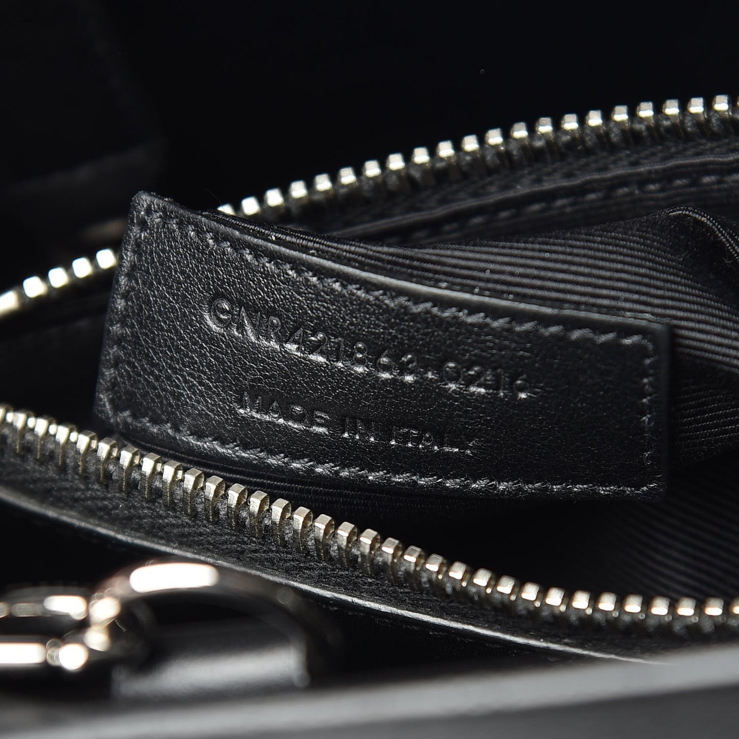 Grained Calfskin Baby Sac De Jour Black