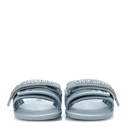 Christian Dior Rubber Macrocannage Dio(r)evolution Slide Sandals 36 Bracing Blue 3 of 11