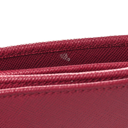 Prada Saffiano Metal Wristlet Peonia 7 of 7