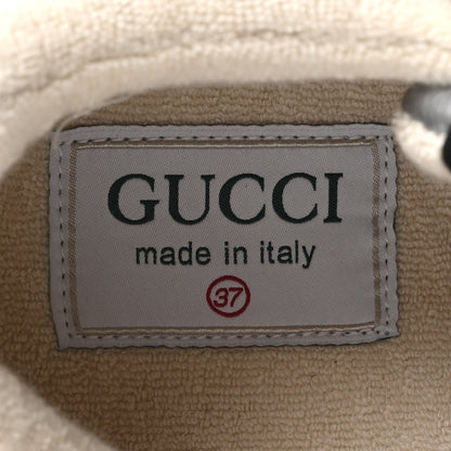 Gucci Calfskin Suede Mesh Lizard Embossed Womens Ultrapace Sneakers 37 Silver Anthracite Neon Orange 8 of 8