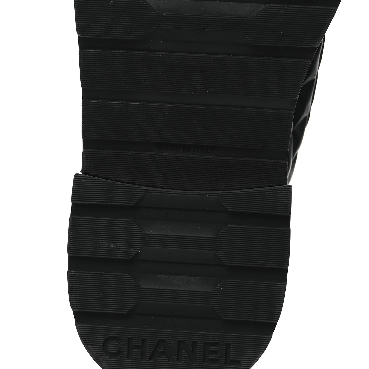 Shiny Calfskin Quilted Lace Up Combat Boots 38 Black