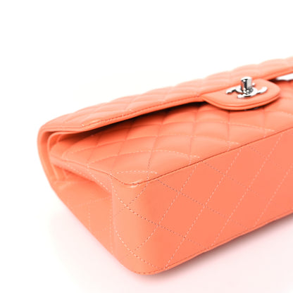 Chanel Lambskin Quilted Medium Double Flap Orange 8 of 9