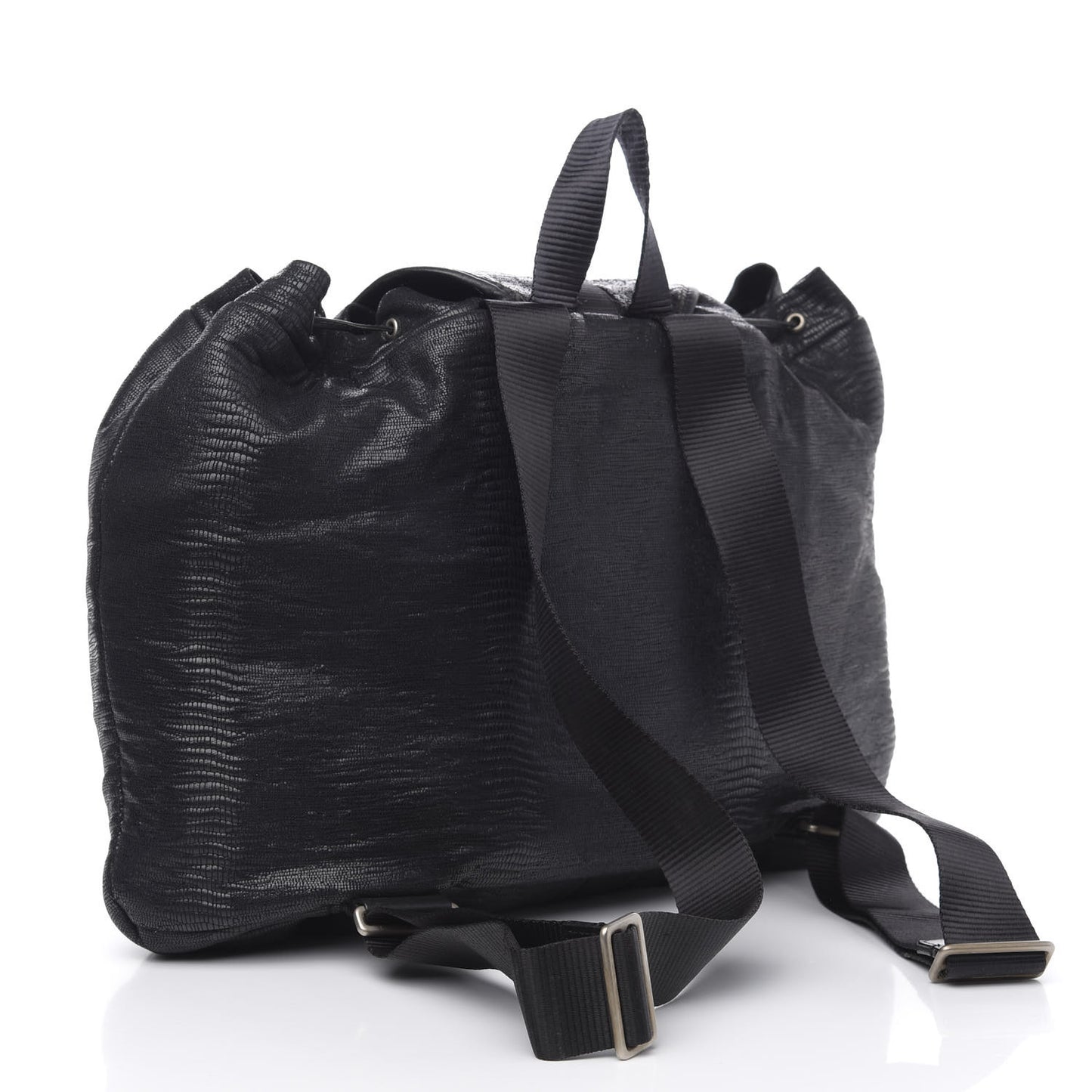 Lizard Printed Jersey Backpack Black