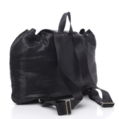 Chanel Lizard Printed Jersey Backpack Black 2 of 9