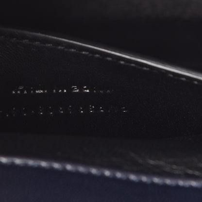 Saint Laurent Lambskin Matelasse Chevron Medium Monogram Satchel Navy 7 of 7