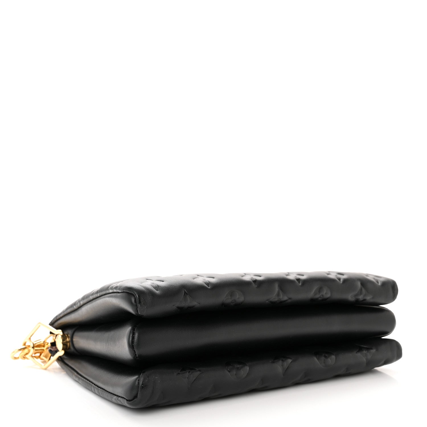 Louis Vuitton Lambskin Embossed Monogram Coussin PM Black 4 of 12