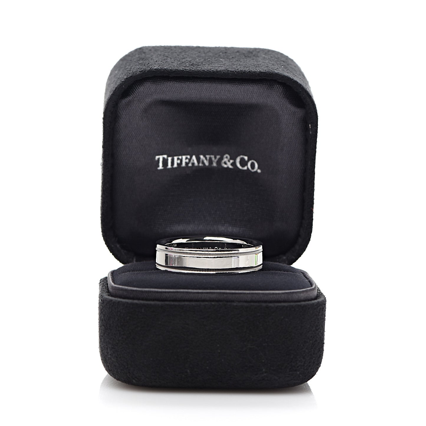 Platinum 6mm Double Milgrain Wedding Band Ring 65 11