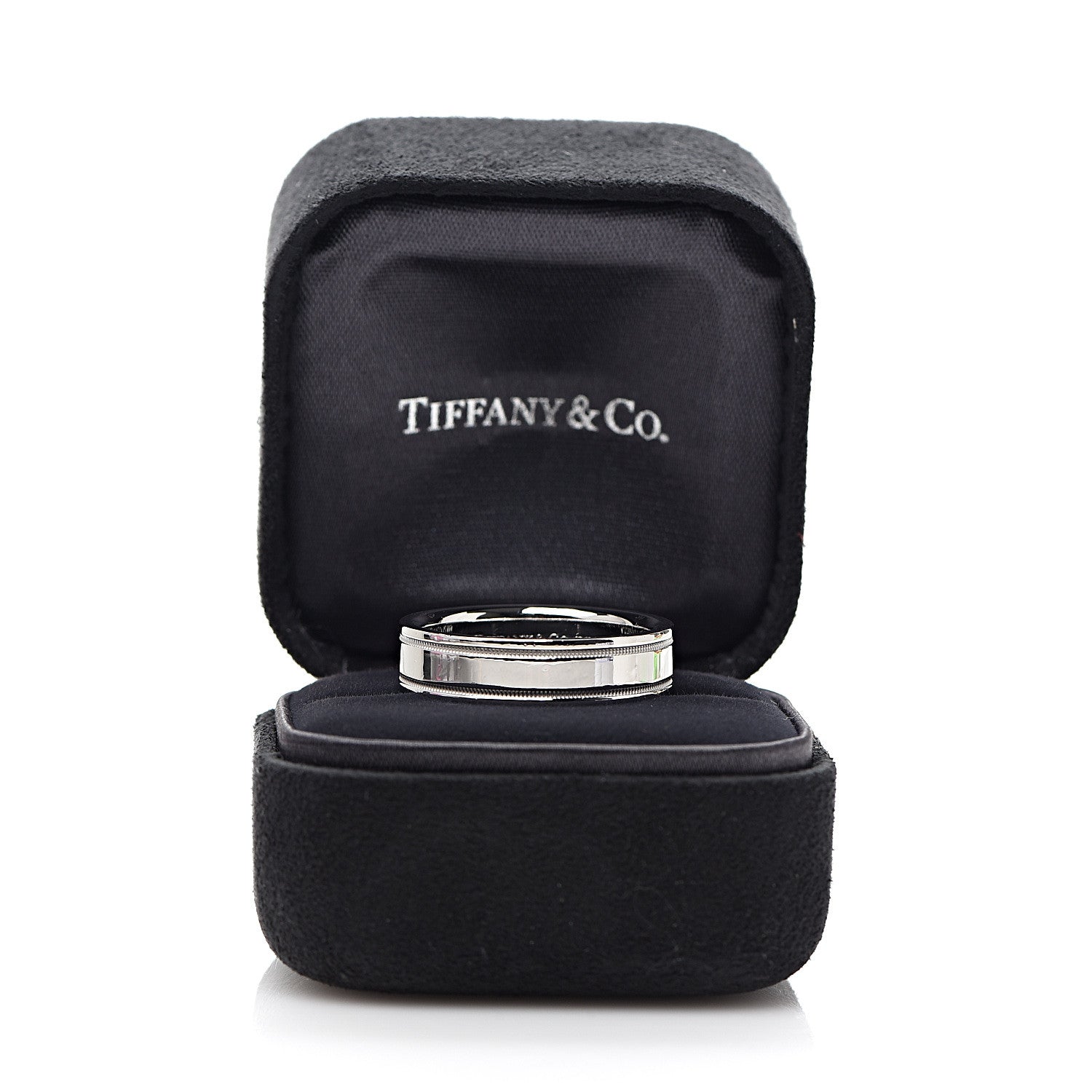 Tiffany Platinum 6mm Double Milgrain Wedding Band Ring 65 11 4 of 4