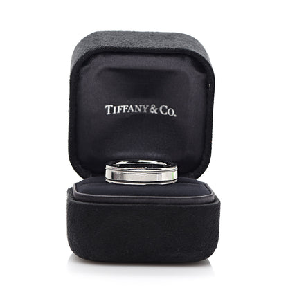 Tiffany Platinum 6mm Double Milgrain Wedding Band Ring 65 11 4 of 4