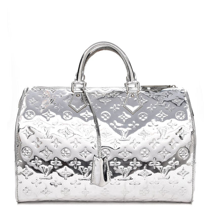 Louis Vuitton Monogram Miroir Speedy 35 Silver 1 of 10
