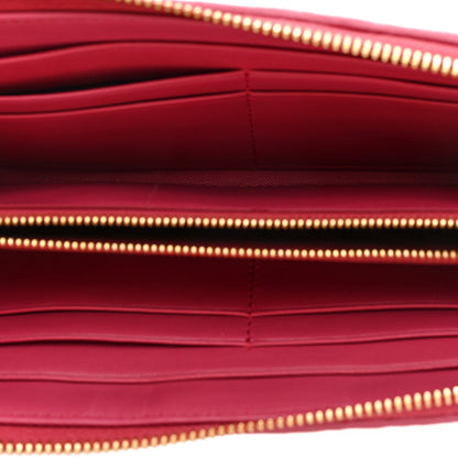 Miu Miu Matelasse Large Zip Around Wallet Peonia 5 of 7