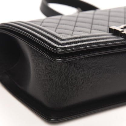 Chanel Caviar Quilted Medium Boy Flap Black 9 of 11