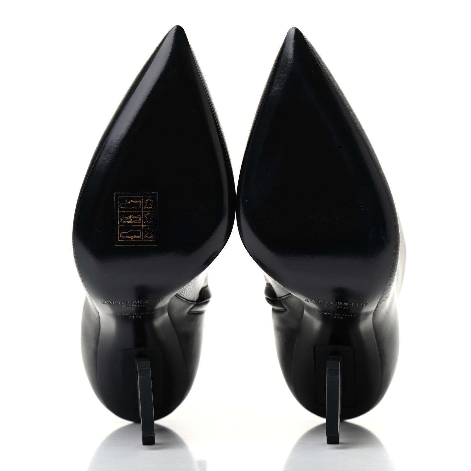 Saint Laurent Calfskin Opyum Ankle Boots 35 Black 5 of 13