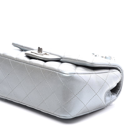 Chanel Metallic Lambskin Quilted Mini Rectangular Flap Silver 8 of 9