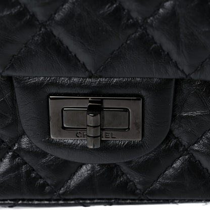 Chanel Aged Calfskin Quilted 2.55 Reissue Mini Flap So Black 12 of 13