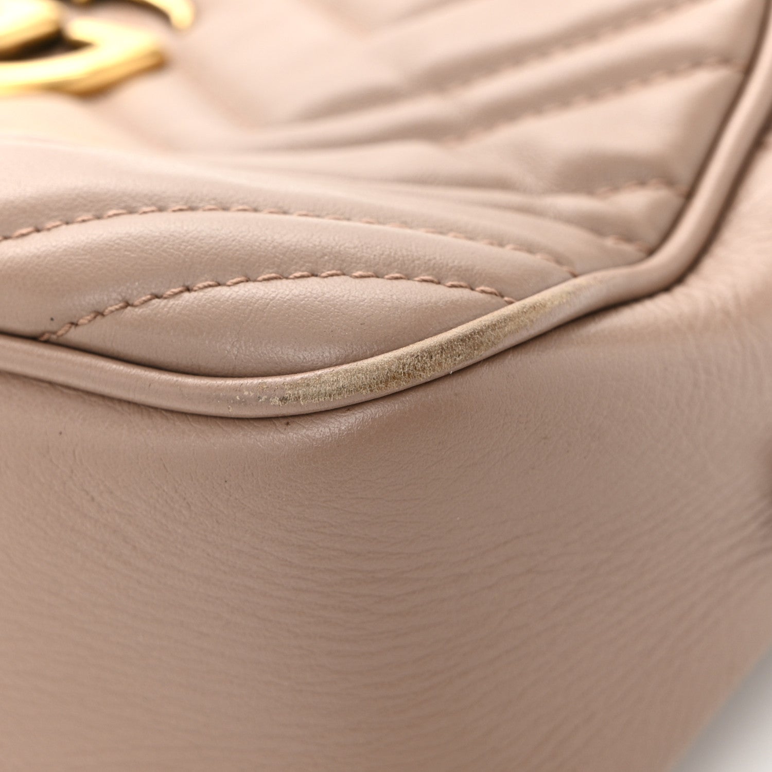 Gucci Calfskin Matelasse Small GG Marmont Chain Shoulder Bag Porcelain Rose 11 of 11