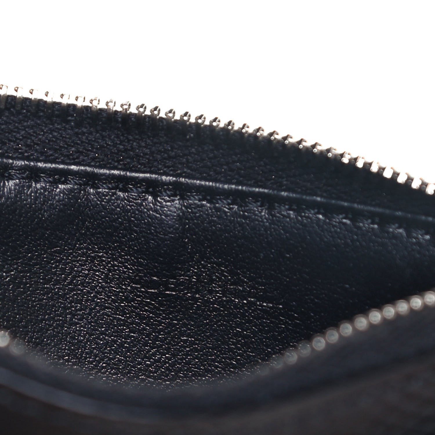 Celine Grained Calfskin Zipped Card Holder Black 6 of 7