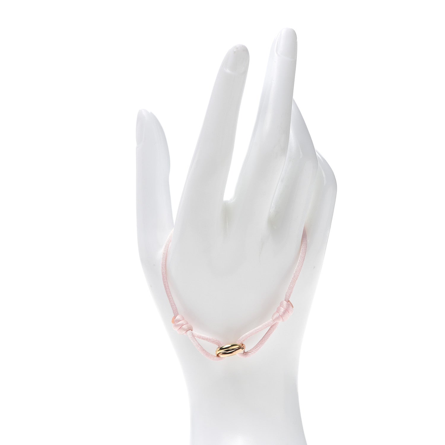 Cartier 18K Pink Yellow White Gold Trinity Adjustable Cord Bracelet Pale Pink 2 of 6