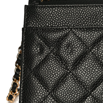 Chanel Caviar Quilted Wallet On Chain WOC Black 11 of 12