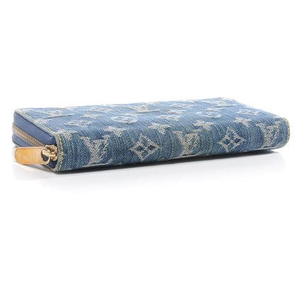 Louis Vuitton Denim Zippy Wallet Blue 4 of 8