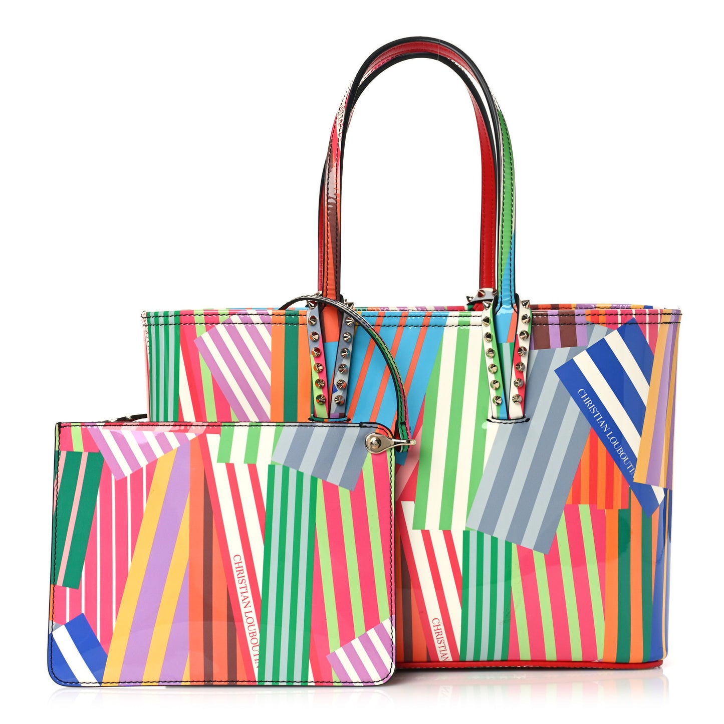 Patent Calfskin Small Cabata Tote Multicolor
