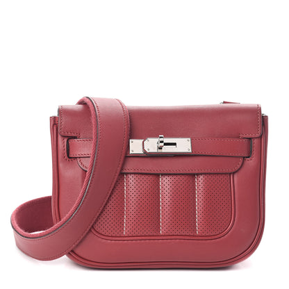 Hermes Veau Swift Mini Sac Berline Rouge Grenat 1 of 8