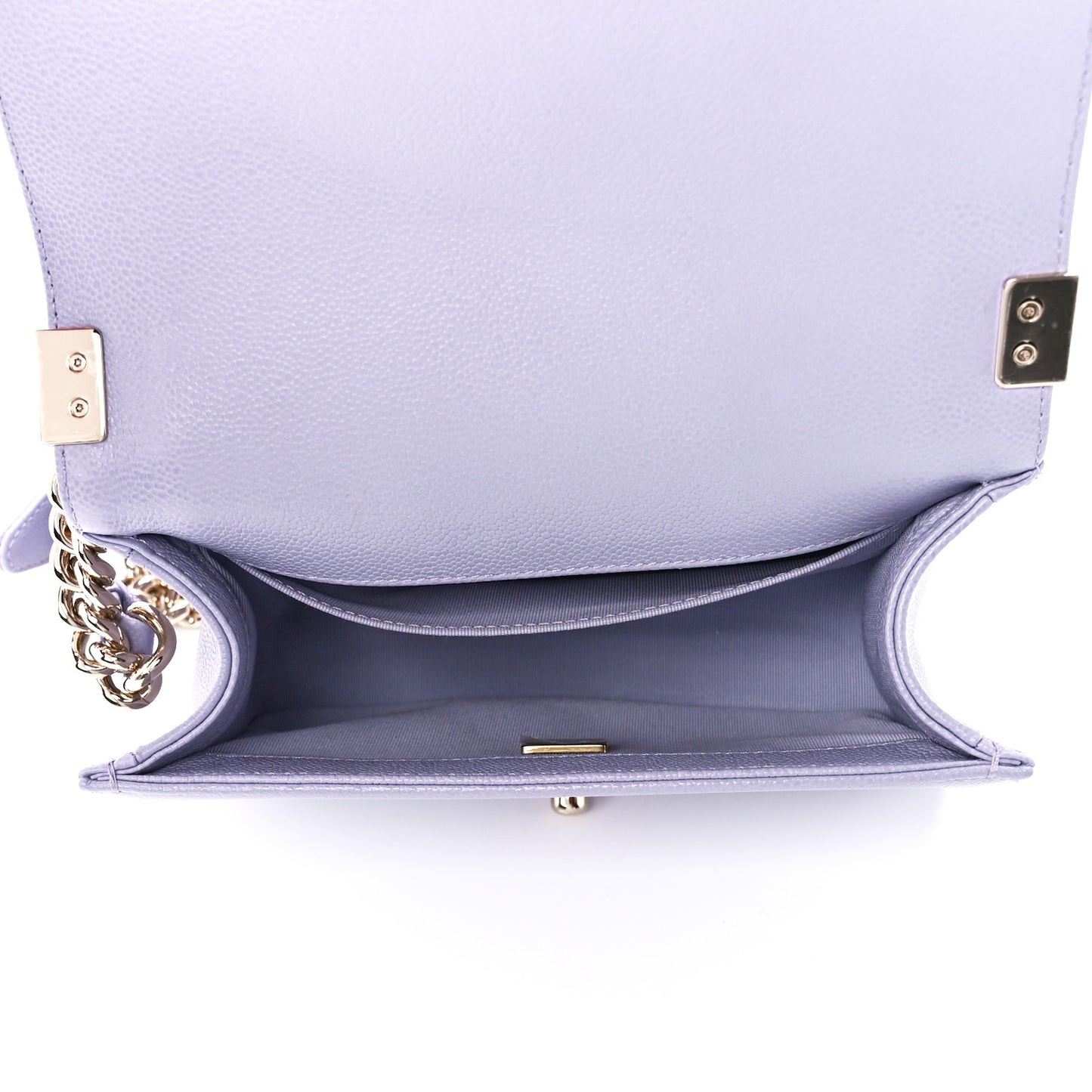 Caviar Quilted Small Boy Flap Light Purple