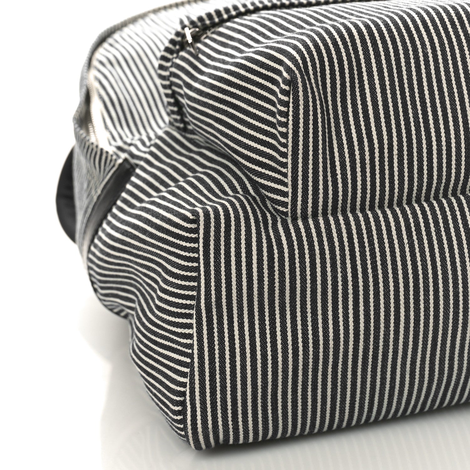 Celine Canvas Striped Medium Backpack Black White 8 of 9