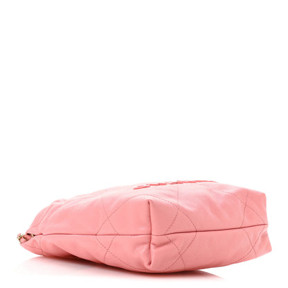 Chanel Shiny Caviar Quilted Mini Chanel 22 Coral 4 of 11