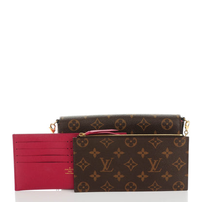 Louis Vuitton Monogram Pochette Felicie Chain Wallet Fuchsia 5 of 8